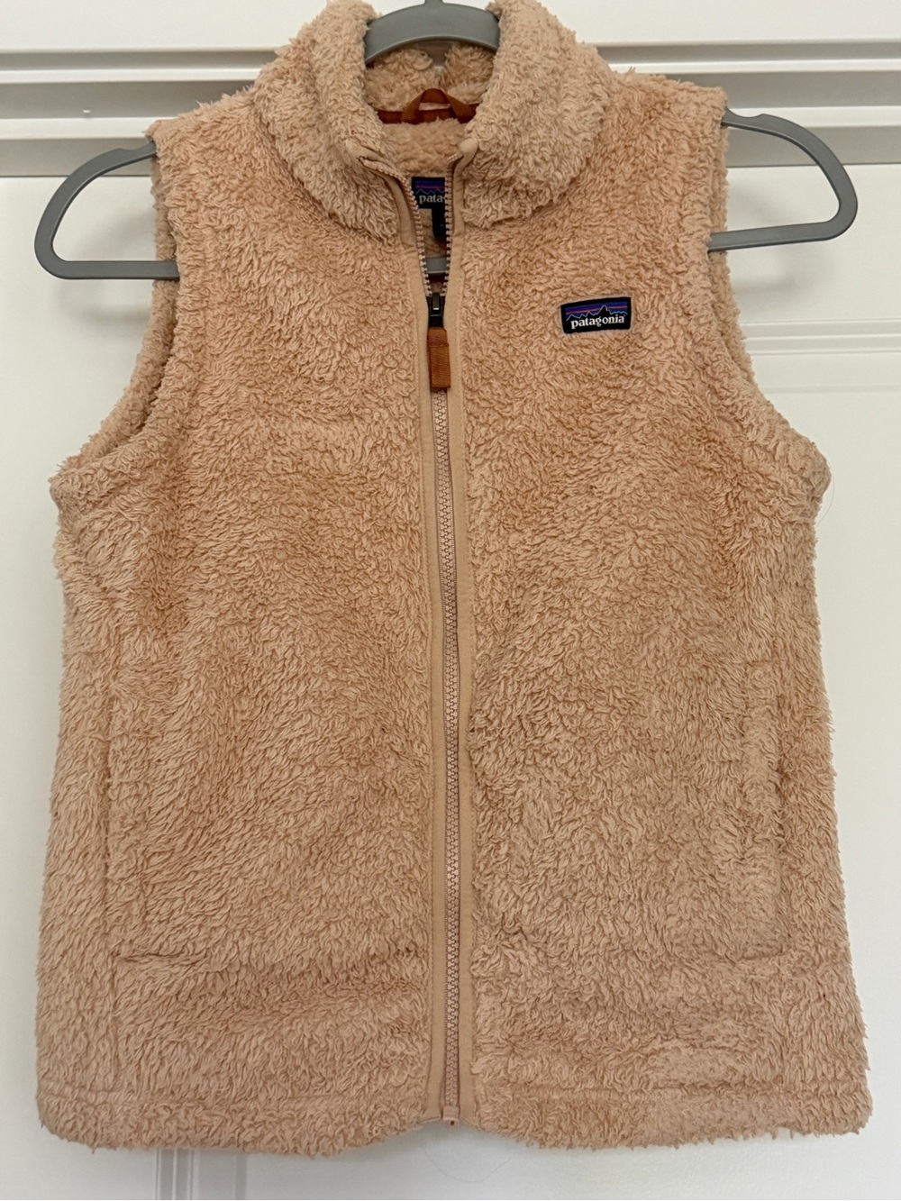 Patagonia Kids Tan Faux-Sherpa Vest